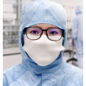 Person wearing Foamtec cleanroom foam face mask
